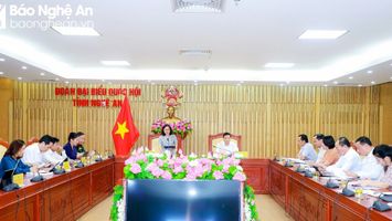 Đoàn đại biểu Quốc hội tỉnh Nghệ An làm việc với UBND tỉnh trước kỳ họp thứ 5, Quốc hội khóa XV