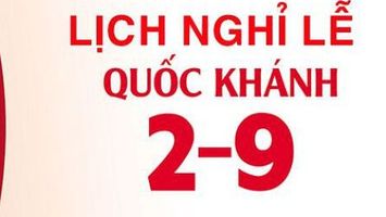 LỊCH NGHỈ LỄ QUỐC KHÁNH NĂM 2023