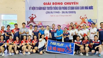 Giao lưu thể thao kỷ niệm Ngày truyền thống Văn phòng cơ quan hành chính Nhà nước