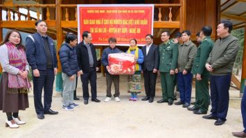 Thường trực HĐND, Đoàn đại biểu quốc hội tỉnh Nghệ An tặng quà Tết Nguyên đán Giáp Thìn 2024 tại xã Na Loi