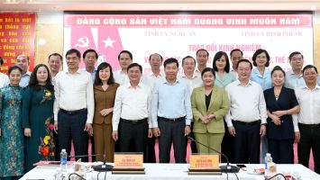 Lãnh đạo tỉnh Nghệ An làm việc tại Bình Phước bàn hợp tác phát triển giữa hai tỉnh