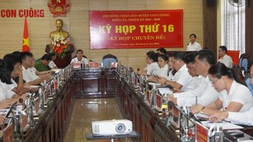 Kỳ họp thứ 16 HĐND huyện Con Cuông thông qua chủ trương sắp xếp đơn vị hành chính cấp xã