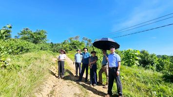 Thường trực Hội đồng nhân dân huyện Con Cuông tổ chức khảo sát tại xã Thạch Ngàn về tình hình thực hiện các nghị quyết của Hội đồng nhân dân huyện