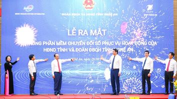 Ra mắt hệ thống phần mềm chuyển đổi số phục vụ hoạt động của HĐND tỉnh và Đoàn ĐBQH tỉnh Nghệ An
