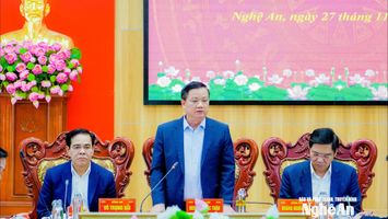 Thường trực Tỉnh uỷ làm việc với Đảng uỷ Công an tỉnh