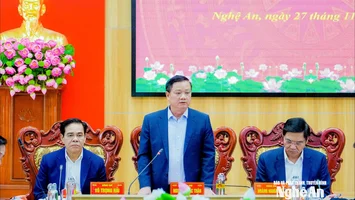 Thường trực Tỉnh uỷ làm việc với Đảng uỷ Công an tỉnh