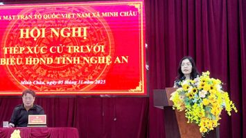 Đại biểu HĐND tỉnh tiếp xúc cử tri xã Minh Châu