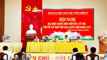 Đại biểu Quốc hội tiếp xúc với cử tri xã Quỳnh Sơn
