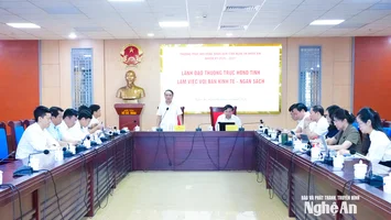 Thường trực HĐND tỉnh làm việc với Ban Kinh tế - Ngân sách về 5 nhóm vấn đề trọng tâm