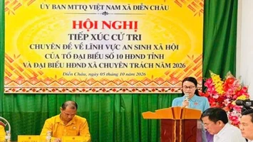 Tổ đại biểu số 10 HĐND tỉnh và đại biểu HĐND xã hoạt động chuyên trách tiếp xúc cử tri chuyên đề về chính sách an sinh xã hội tại xã Diễn Châu