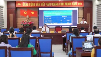 HĐND PHƯỜNG TÂN MAI ỨNG DỤNG eCABINET TRONG TỔ CHỨC KỲ HỌP CHUYÊN ĐỀ LẦN THỨ 4