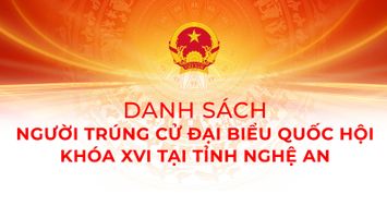 Danh sách người trúng cử đại biểu Quốc hội khóa XVI tại tỉnh Nghệ An