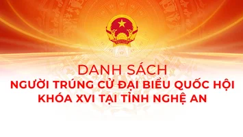 Danh sách người trúng cử đại biểu Quốc hội khóa XVI tại tỉnh Nghệ An