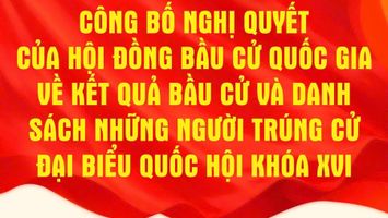 Công bố Nghị quyết của Hội đồng Bầu cử quốc gia về kết quả bầu cử và danh sách những người trúng cử đại biểu Quốc hội khóa XVI