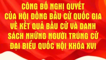 Công bố Nghị quyết của Hội đồng Bầu cử quốc gia về kết quả bầu cử và danh sách những người trúng cử đại biểu Quốc hội khóa XVI