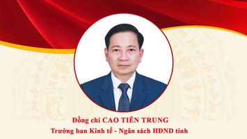 Chân dung đồng chí Cao Tiến Trung - Trưởng ban Kinh tế - Ngân sách HĐND tỉnh Nghệ An