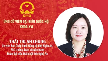 Chương trình hành động của bà Thái Thị An Chung - ứng cử viên ĐBQH khóa XVI tỉnh Nghệ An