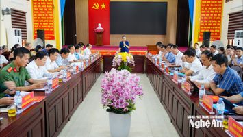 Phó Bí thư Tỉnh ủy Võ Thị Minh Sinh làm việc với 7 xã vùng Nghi Lộc