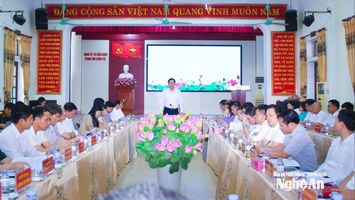 Đồng chí Hoàng Nghĩa Hiếu làm việc với 8 xã vùng đồng bằng và ven biển