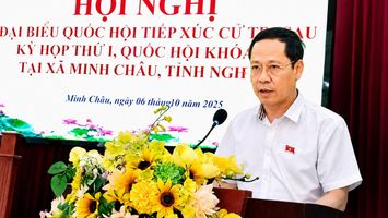 Đại biểu Quốc hội tỉnh tiếp xúc cử tri xã Minh Châu
