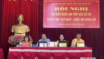 Đại biểu Quốc hội tiếp xúc với cử tri phường Hoàng Mai