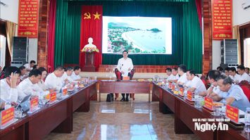 Đồng chí Hoàng Nghĩa Hiếu làm việc với 10 xã, phường phía Bắc tỉnh