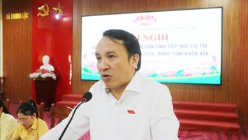Phó Chủ tịch Thường trực HĐND tỉnh Dương Đình Chỉnh tiếp xúc cử tri xã Trung Lộc