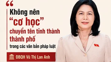 ĐBQH Vũ Thị Lan Anh: Không nên “cơ học” chuyển tên tỉnh thành thành phố trong các văn bản pháp luật