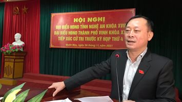 Đại biểu HĐND tỉnh, HĐND thành phố tiếp xúc cử tri tại các phường, xã Hưng Đông, Quán Bàu.