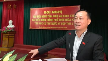 Đại biểu HĐND tỉnh, HĐND thành phố tiếp xúc cử tri tại các phường, xã Hưng Đông, Quán Bàu.