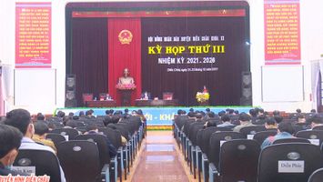 Diễn Châu: Khai mạc kỳ họp thứ 3, HĐND huyện khóa XX, nhiệm kỳ 2021 – 2026