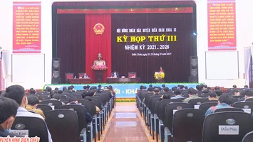 Diễn Châu: Khai mạc kỳ họp thứ 3, HĐND huyện khóa XX, nhiệm kỳ 2021 – 2026