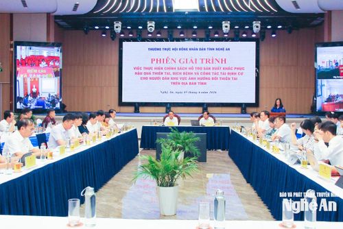 Thường trực HĐND tỉnh giải trình việc thực hiện chính sách hỗ trợ khắc phục thiên tai, dịch bệnh và tái định cư