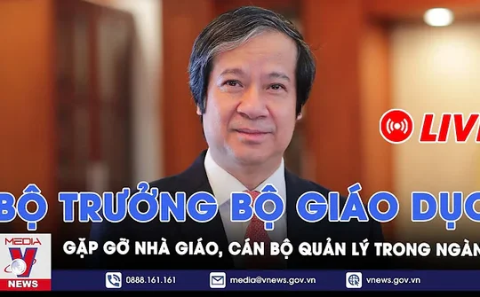 [TRỰC TIẾP] BỘ TRƯỞNG BỘ GIÁO DỤC GẶP GỠ NHÀ GIÁO, CÁN BỘ QUẢN LÝ, NHÂN VIÊN NGÀNH GIÁO DỤC